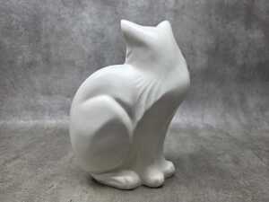 Spode Velamour porcelain cat figure - 3