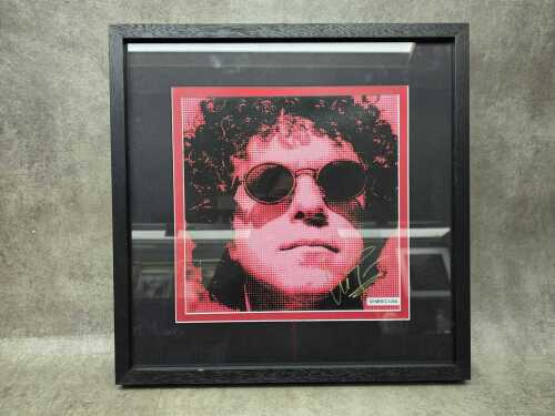 Leo Sayer 'DEMREC1008' framed art card