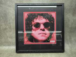 Leo Sayer 'DEMREC1008' framed art card