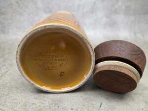 Portmeirion 'Totem' mid-century ceramic canister in honey brown - 5