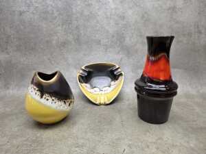 Three mid-century West German ceramic pieces