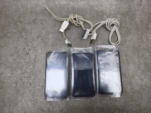 Two Apple iPods and one iPhone