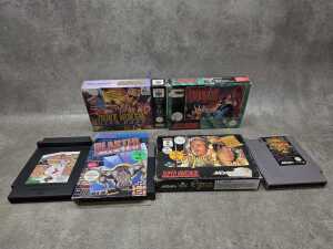 Six video games, including Nintendo 64, Sunsoft for NES