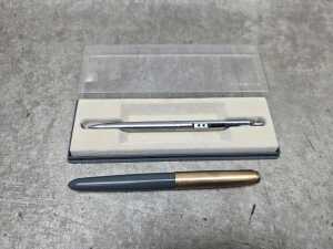 Parker 51 fountain pen, and Parker and Papermate ballpoint pens - 3