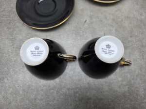 Set of four Royal Albert black and pastel coloured duos - 6