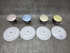 Set of four Royal Albert black and pastel coloured duos - 8