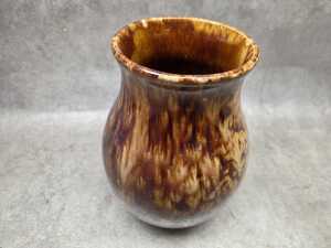 Two drip glaze studio pottery vases - 2