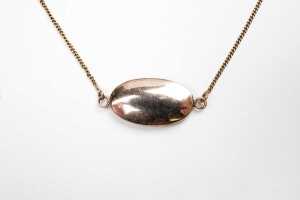 A oval disc bracelet in 14 carat yellow gold - 2