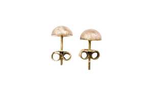 A pair of earrings and a seed pearl setting in 9 carat yellow gold - 3