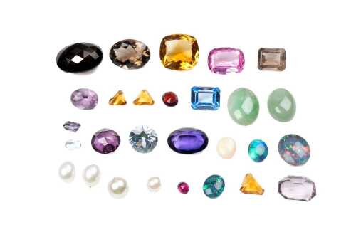 A collection of gemstones