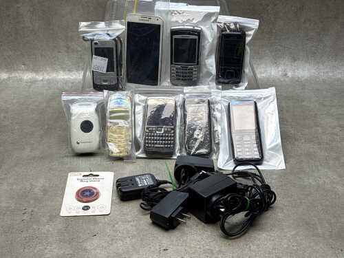 Group of mobile phones including Nokia