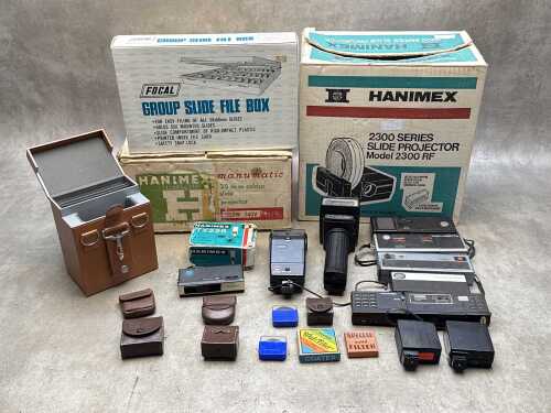 Assorted cameras and photographic equipment