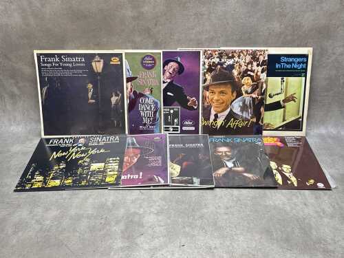 Ten Frank Sinatra vinyl records