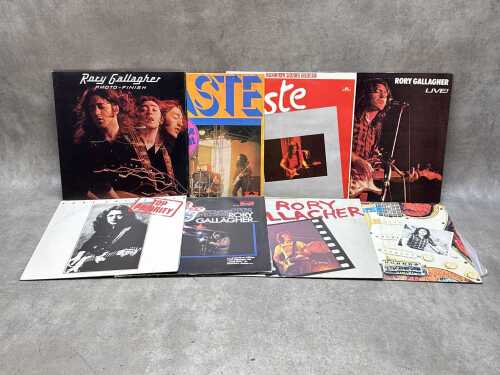 Eight Rory Gallagher and Taste vinyl records, including Photo-Finish