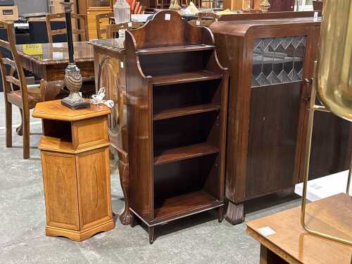Five-tier timber shelf unit