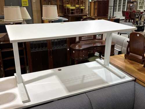Modern white desk.