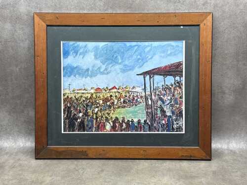 Kevin Charles (Pro) Hart (1928-2006), (Political Rally), editioned reproduction print 5/500