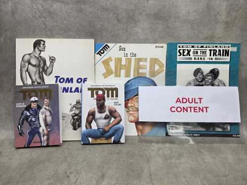 Five Tom of Finland erotic comic books, including Cops and Robbers (Adult content)