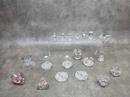 Mostly Toneva crystal bird figures