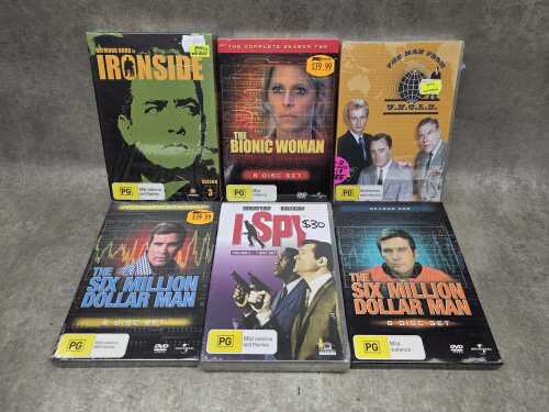 Six classic spy TV DVD box set- most sealed