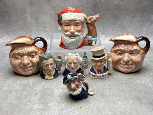 Royal Doulton porcelain character jugs