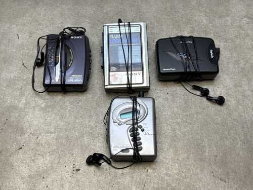 Four Walkmans including Sony