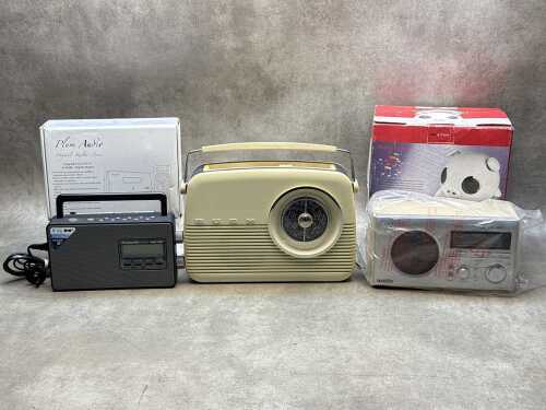 Five radios, including digital