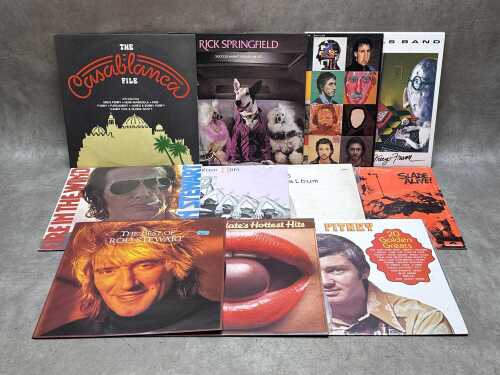 Eleven Rock and Pop vinyl records, including The Who, J. Geils Band