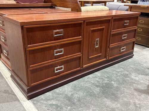 Teak six-drawer sideboard