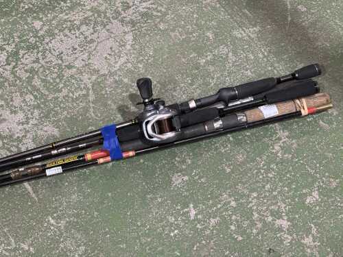 Three fishing rods, including Jarvis Walker