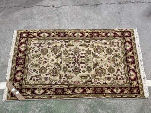 Chobi hand-knotted wool rug