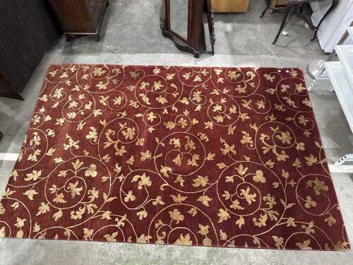 Hand-knotted wool rug