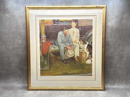 After Norman Rockwell, Breaking Home Ties, 42/200. Lithographic print on paper