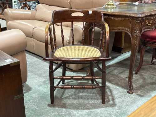 Bentwood style cane side chair