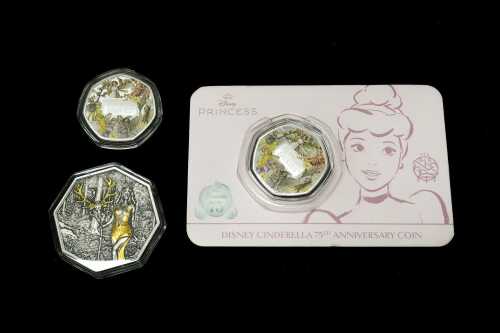 Three silver proof coins, total approx 49g