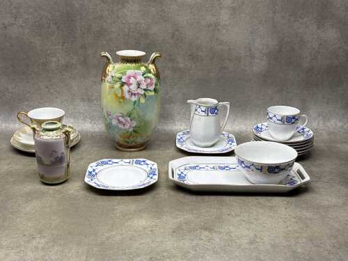 Porcelain including Keh Scherzer (Bavaria) part tea setting,