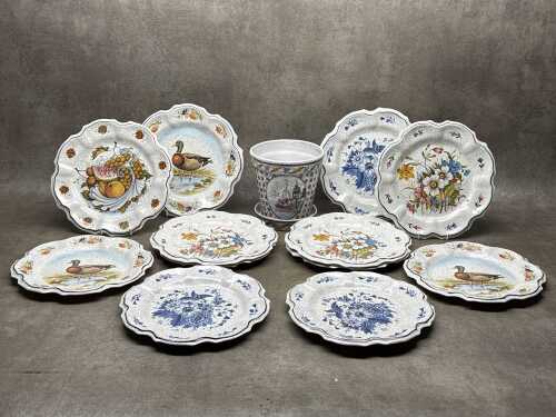 Continental majolica and faux majolica items