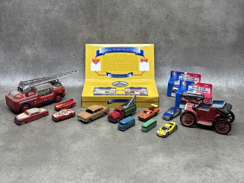 Model cars and trucks, including AFL Centenary South Melbourne Swans set