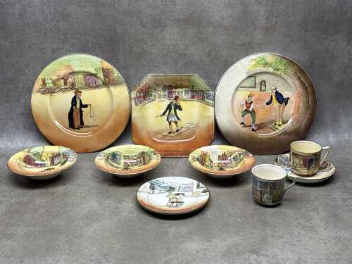 Royal Doulton Charles Dickens series ware including The Artful Dodger, Sam Weller, Cap'n Cuttle, etc