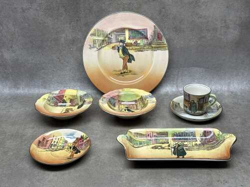 Royal Doulton Charles Dickens porcelain series ware including M Pickwick and Tony Weller