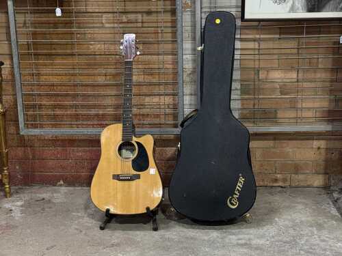 Monterey 6-string acoustic-electric guitar with hard case