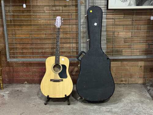 Waden 6-string acoustic guitar in hard case