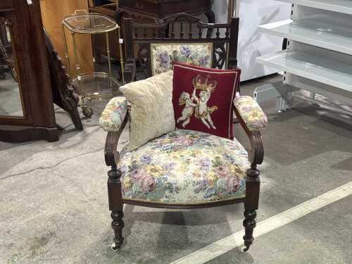 Edwardian mahogany armchair