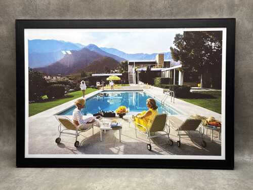 After Slim Aarons, Poolside Glamour. Print on paper