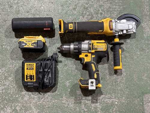 DeWalt cordless power tool lot with UE Boom speaker