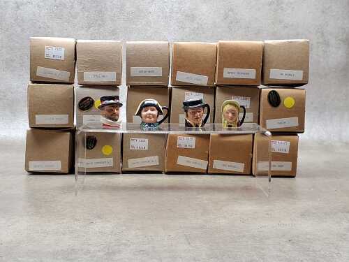 Royal Doulton miniature Toby jugs in boxes