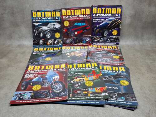 Collection of Batman Automobilia magazines.
