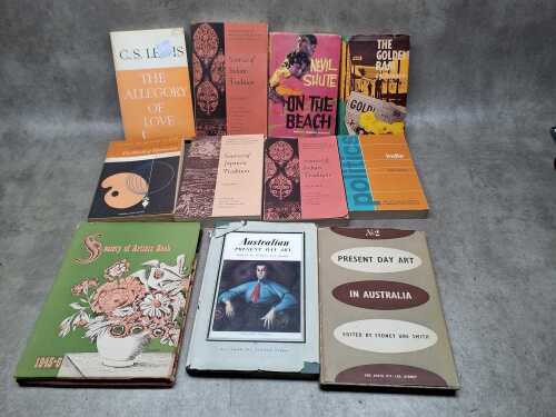 Books, including 1920s Art in Australia magazines