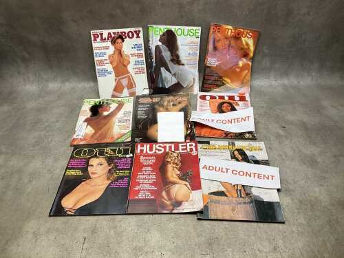 Eight adult magazines, including Australian Penthouse, Oui, Hustler