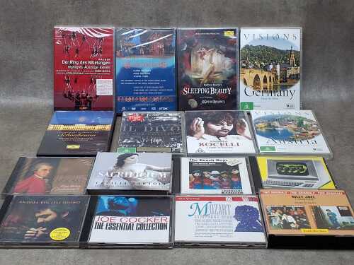 CDs, together with classical music DVDs